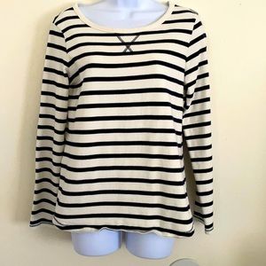 💙Gap: blue and white striped long sleeve